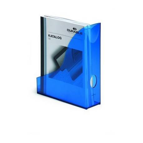 BASIC pojemnik na katalogi A4, niebieski-przezroczysty