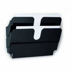 FLEXIPLUS A4 2 poziome pojemniki na dokumenty, czarne