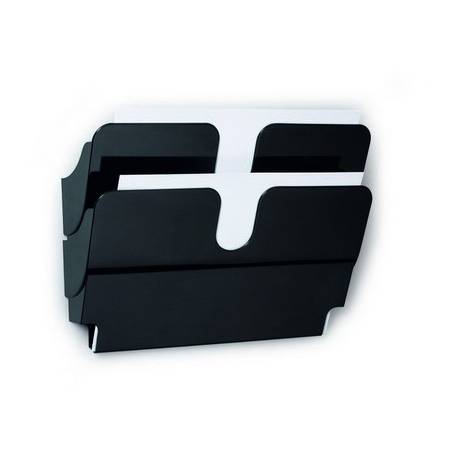 FLEXIPLUS A4 2 poziome pojemniki na dokumenty, czarne