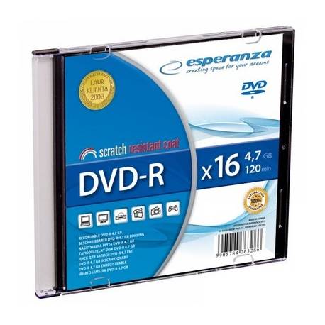 DVD-R Esperanza 4, 7GB x16 - Slim 1 szt.