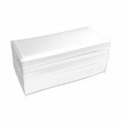 Ręcznik ZZ biały dwuwarstwowy celulozowy, Karton 3000 listków