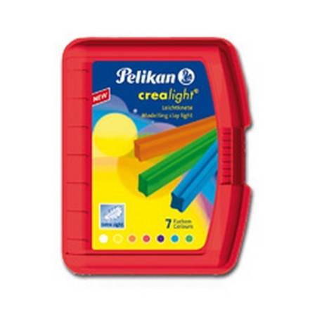 Plastelina Pelikan Crealightransp. lekka mix 7 kolorów 100g