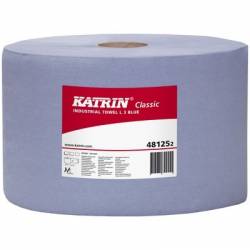Czyściwa papierowe Katrin Classic L 3 , 481252, niebieski, 3 warstwy, 500 listków, 2 rolki, Ø 29cm, dł- 190 m