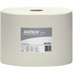 Czyściwa papierowe Katrin Plus XL 2, 481559, super biały, 2 warstwy, 1500 listków, 2 rolki, Ø 39cm, dł- 570 m