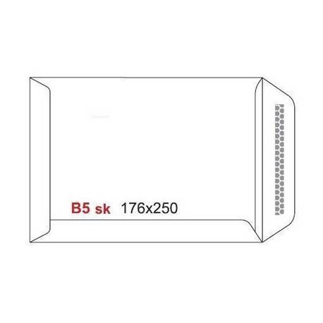 Koperta B5 (176x250 mm) SK biały (500 szt) 