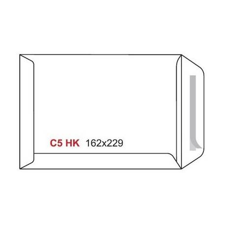 Koperta C5 (162x229mm) z paskiem biały (500 szt) HK