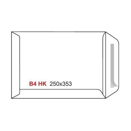 Koperta B4 (250x353mm) z paskiem biały (250 szt) HK