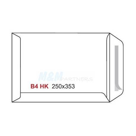 Koperta B4 (250x353mm) z paskiem biały (10 szt) HK
