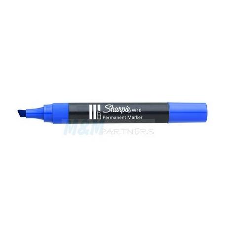 Marker permanentny Sharpie W10, ścięta 1,5 - 5 mm niebieski