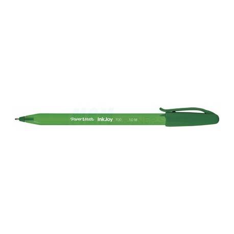 Długopis Paper Mate InkJoy 100 CAP, końc-0.4 mm, zielony