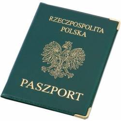 Okładka na paszport eko-winyl sztywna okuta mix