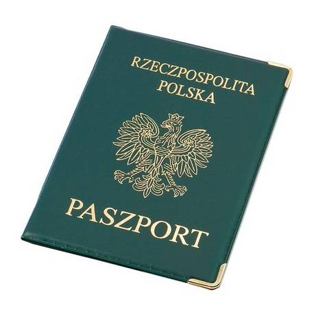 Okładka na paszport eko-winyl sztywna okuta mix