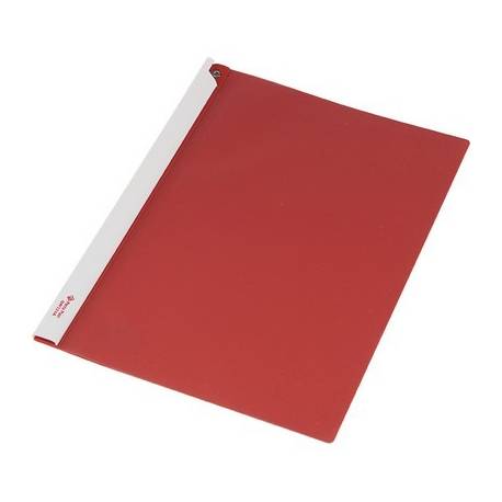 Skoroszyt PP A4 z listwą boczną Panta Plast Focus, czerwony