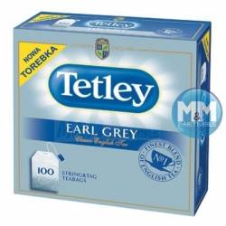 Tetley, herbata czarna, Earl Grey 100 Torebek