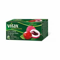 Herbata Vitax Inspirations Zielona Żurawina&Liczi 20 Torebek