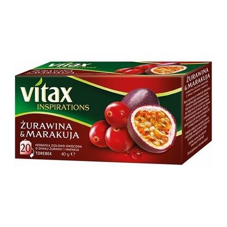 Herbata Vitax Inspirations Żurawina&Marakuja 20 Torebek