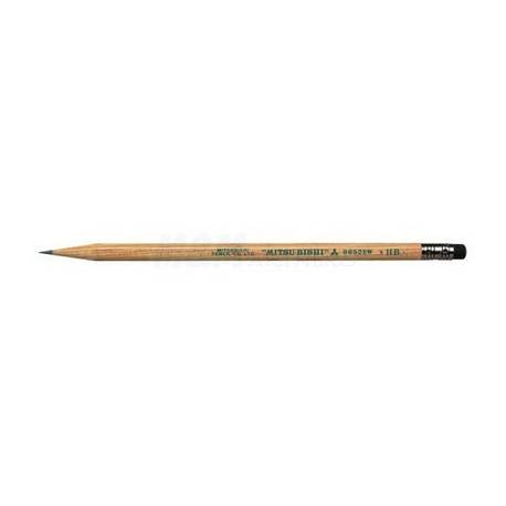 Ołówek drewniany z gumką UNI 9852 (12 szt) 