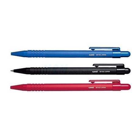 Długopis UNI SD102 pstrykany, końc-0.2 mm, czerwony
