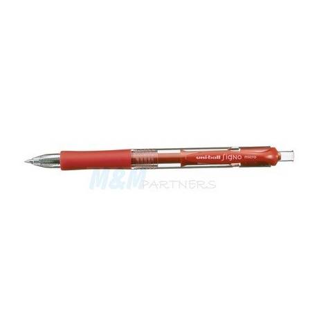 Długopis żelowy UNI UMN152 pstrykany, końc-0.3 mm czerwony
