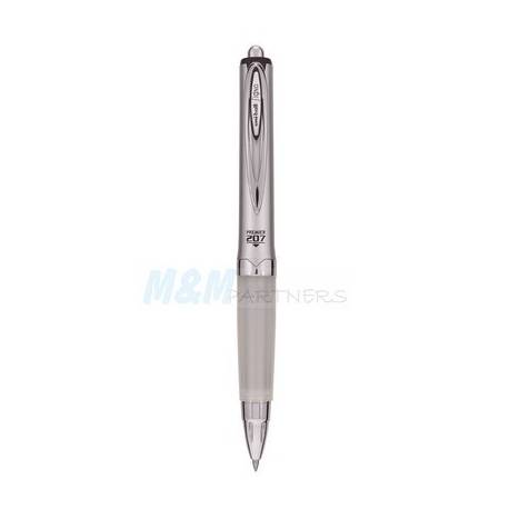 Długopis żelowy UNI UMN207GG pstrykany, końc-0.4 mm srebrny