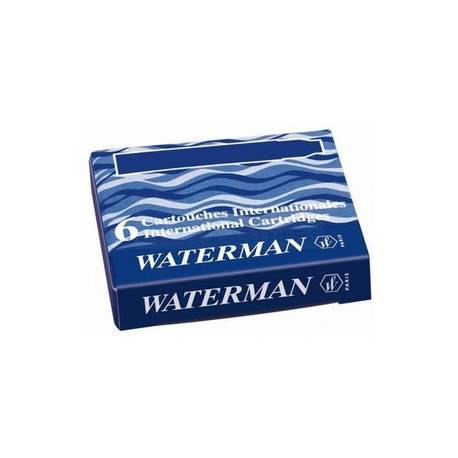 Naboje Waterman International, niebieski Floryda (6 szt) 