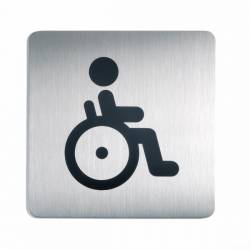 Tabliczka 150x150 mm symbol: WC-niepełnosprawni