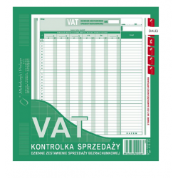 VAT - Kontrolka Sprzedaży MICHALCZYK I PROKOP 3/4 A4 40 kartek