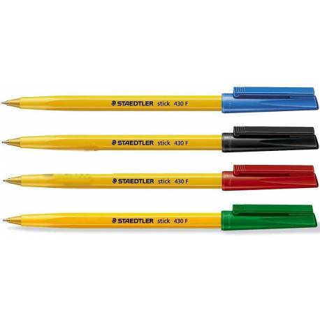 Długopis Staedtler STICK F, końć.- 0, 25 mm (10 szt) niebieski
